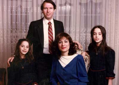 Israel (age 34), Leah (age 32), Michal (age 9) and Yael (age 8) in 1985.